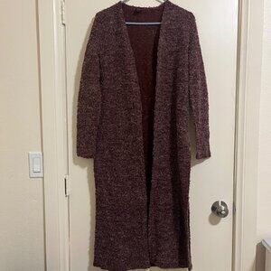 Cottage Womens Knit Duster Sz M Boho Indie Cardigan Lagenlook Festival Grandma